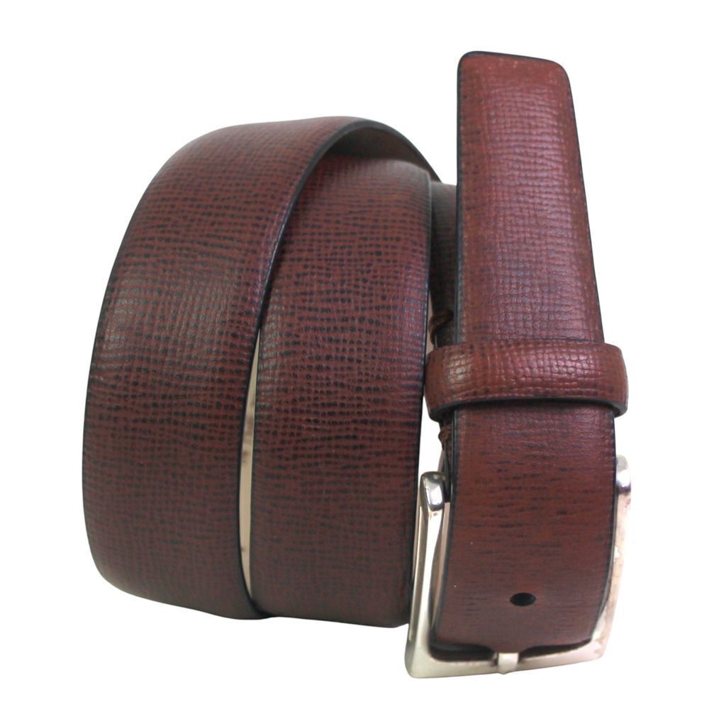 Hickey Freeman BROWN GENUINE LEATHER 1 1/4"Wd DRESS MEN'S BELT Sz 32/80 (45M